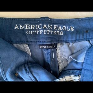 American eagle outfitters blue stretch shorts